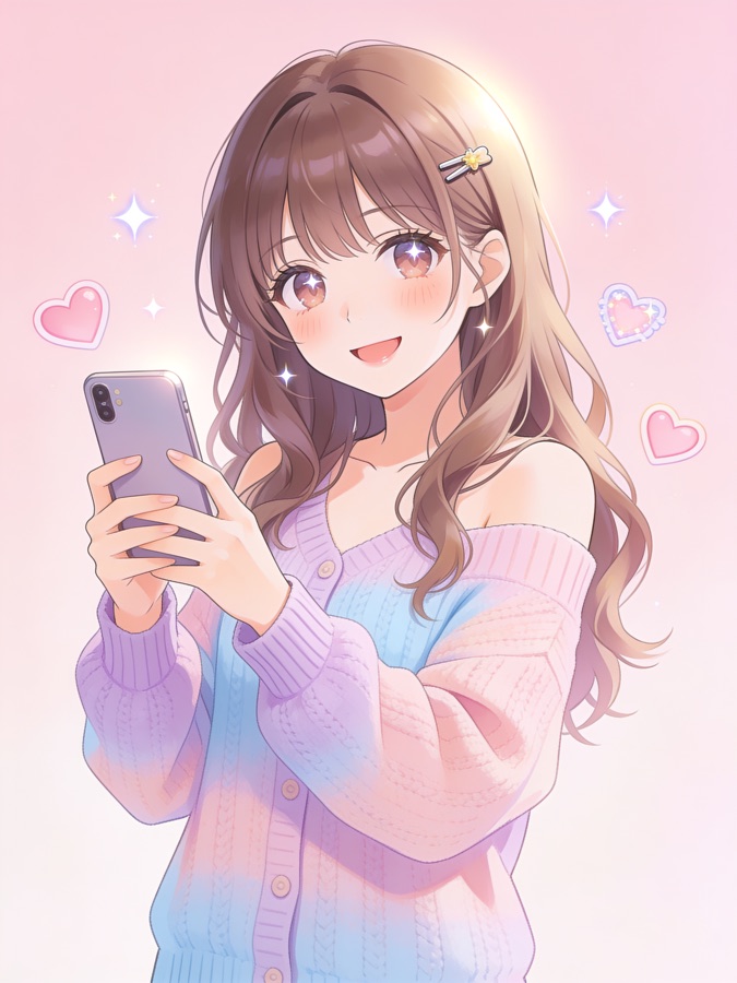 モフで配信する女性ライバーのイメージ